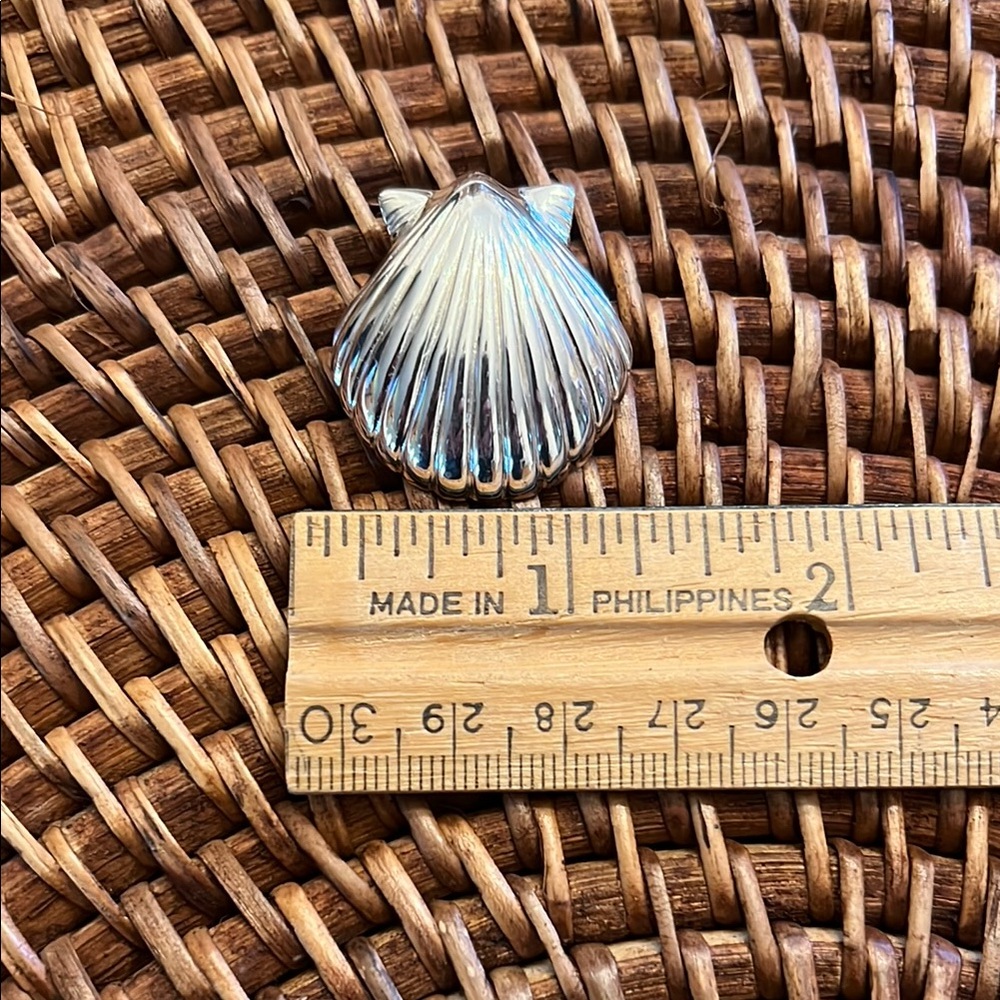 925 Sterling Silver Scallop Shell Slide for Necklace NWOT